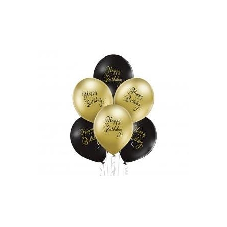 Balony D11 Happy Birthday 1C2S, 6 szt.-9486