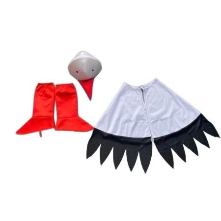 ZESTAW BOCIAN: CZAPKA, PELERYNA, NAKŁADKI-9563