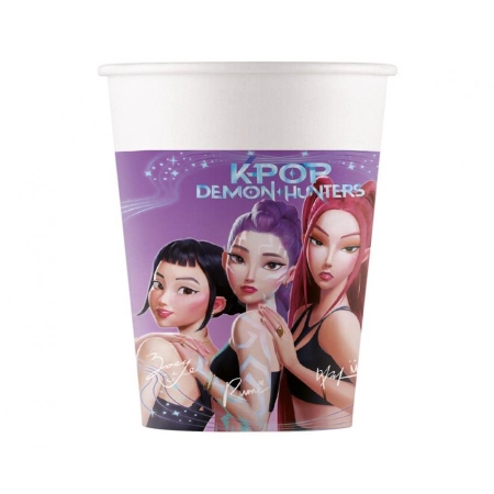 Kubeczki ŁOWCZYNIE DEMONÓW K-POP 200ml. 8szt-9569