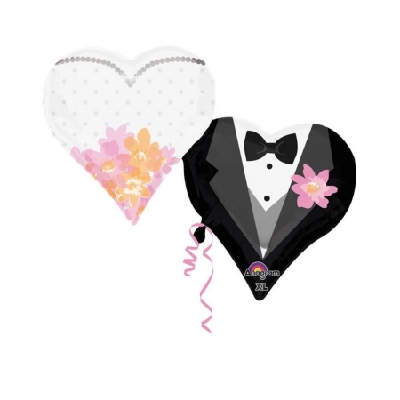 Balon foliowy Para Młoda (serca), 76x63 cm,-9679