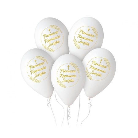 Balony 12", "Pierwsza Komunia Święta" 25szt-9699