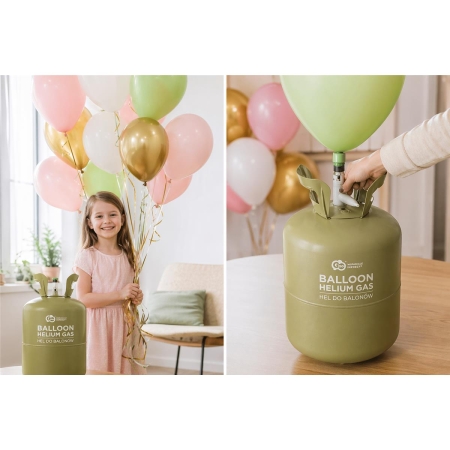 Butla z helem (jednorazowa) na 50 balonów rozm. 9