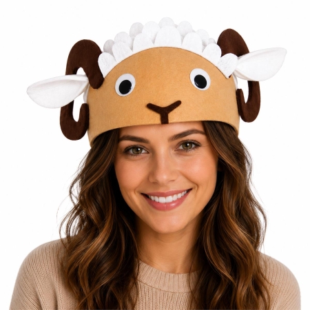 CZAPKA BARANEK ROGI WEŁNA BARAN SHAUN JASEŁKA-9836