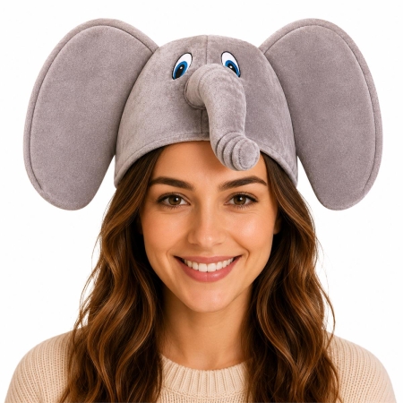 CZAPKA SŁOŃ DUŻE USZY MADAGASKAR SAFARI ZOO CYRK-9891