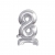 BALON FOLIOWY CYFRA STOJACA SREBRNA "8" URODZINY-6116