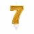 Świeczka złoty brokat cyferka "7"-9618