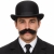 MELONIK CZARNY LATA 20-TE CHARLIE CHAPLIN -9785